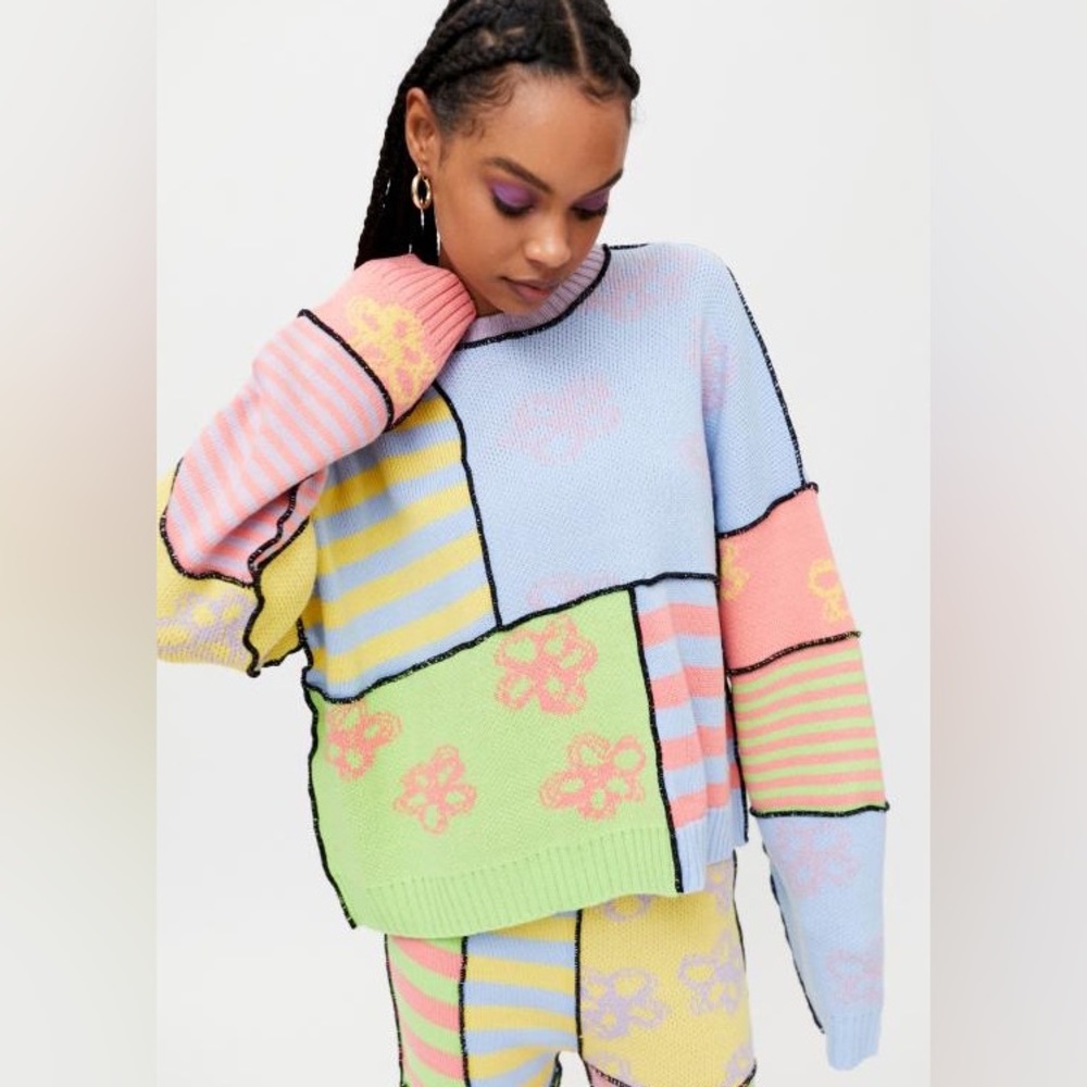 The Ragged Priest Banger Patchwork Sweater/Jumper